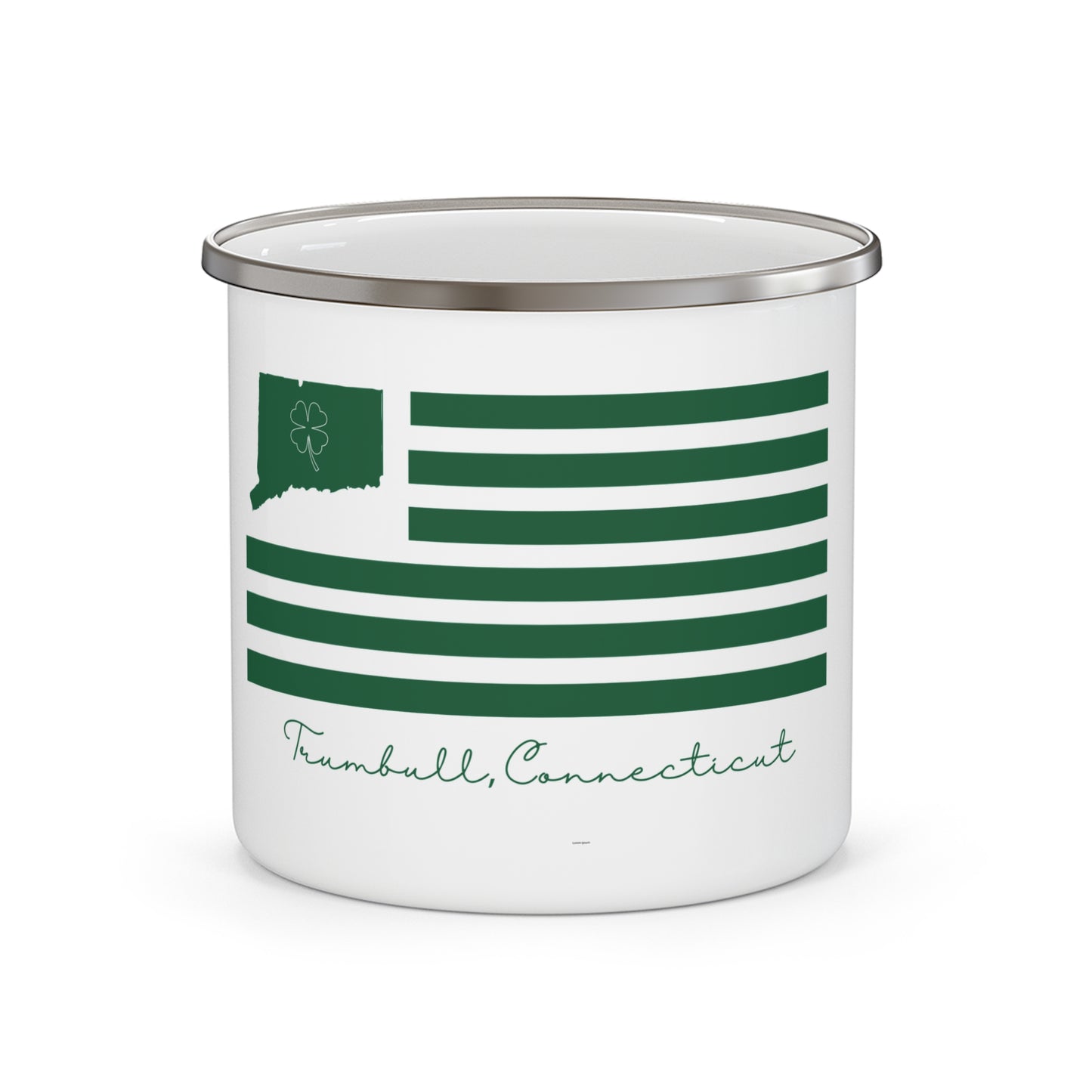 Trumbull Connecticut St Patrick’s Day Flag Enamel Camping Mug