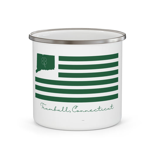 Trumbull Connecticut St Patrick’s Day Flag Enamel Camping Mug