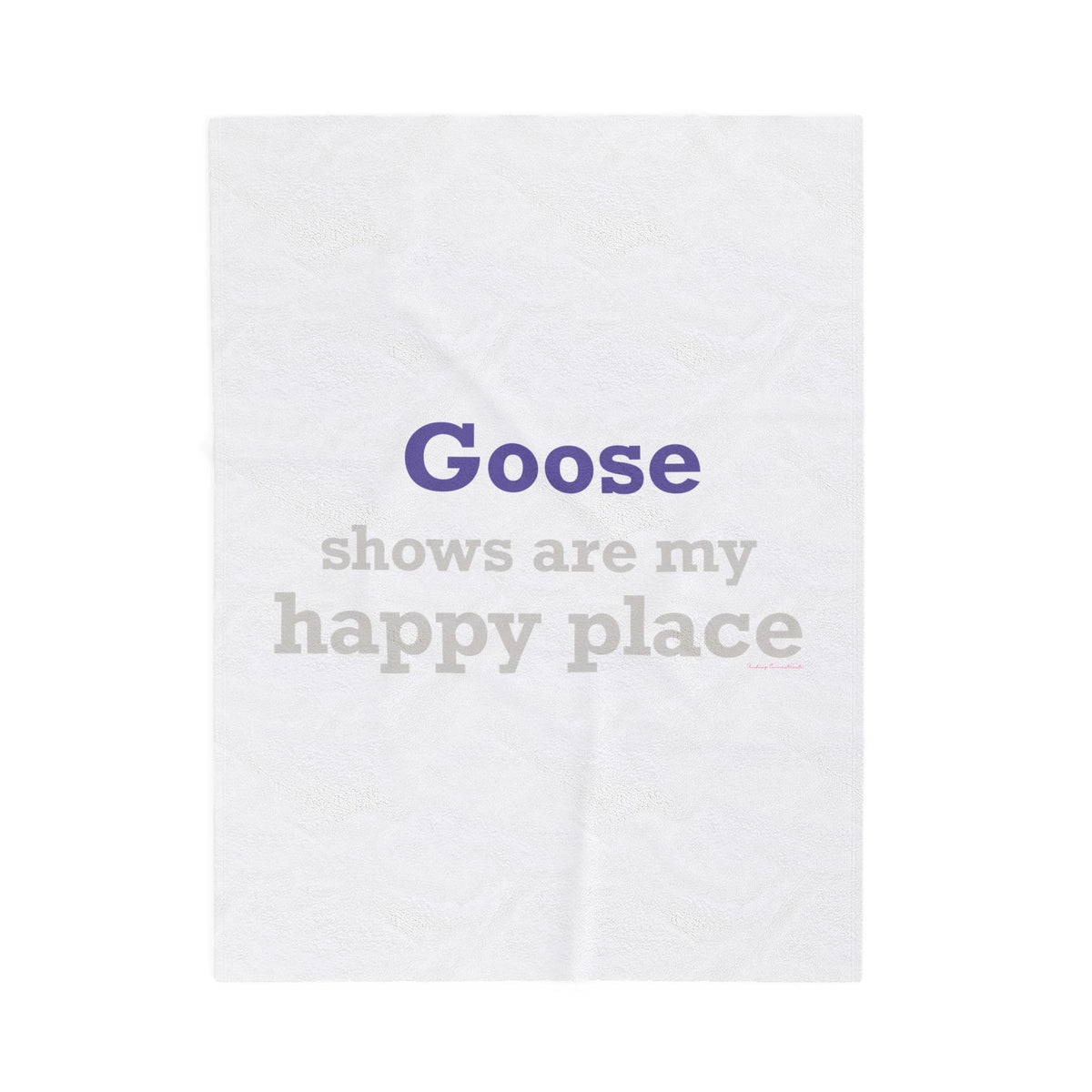 Goose Shows Are My Happy Place  - Gray & Purple Velveteen Plush Blanket