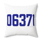 06371 Lyme Connecticut Zip Code Spun Polyester Square Pillow