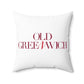 41 Tilt Old Greenwich Spun Polyester Square Pillow