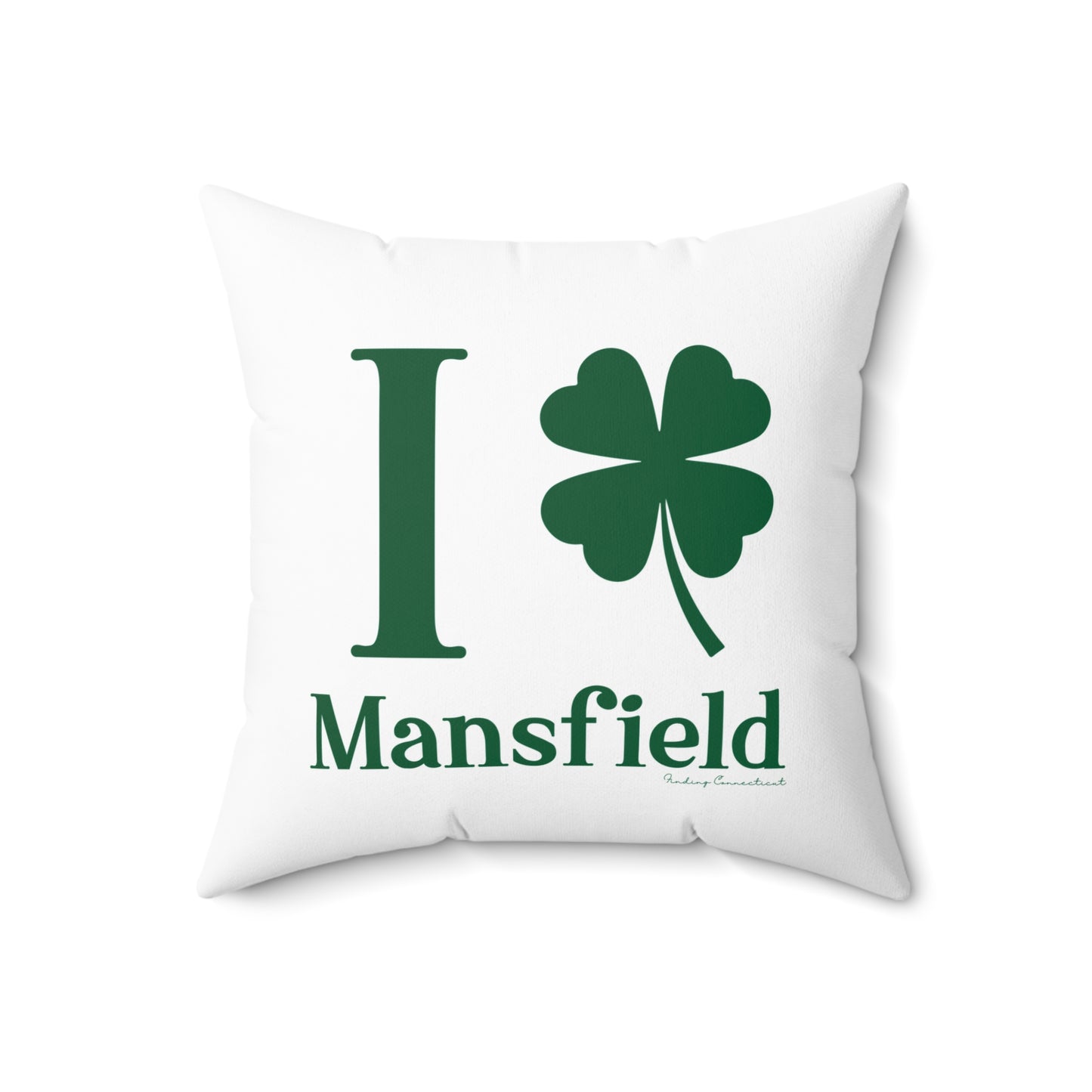 I Clover Mansfield Spun Polyester Square Pillow