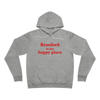 Branford is My Happy Place Unisex Sponge Fleece Pullover Hoodie