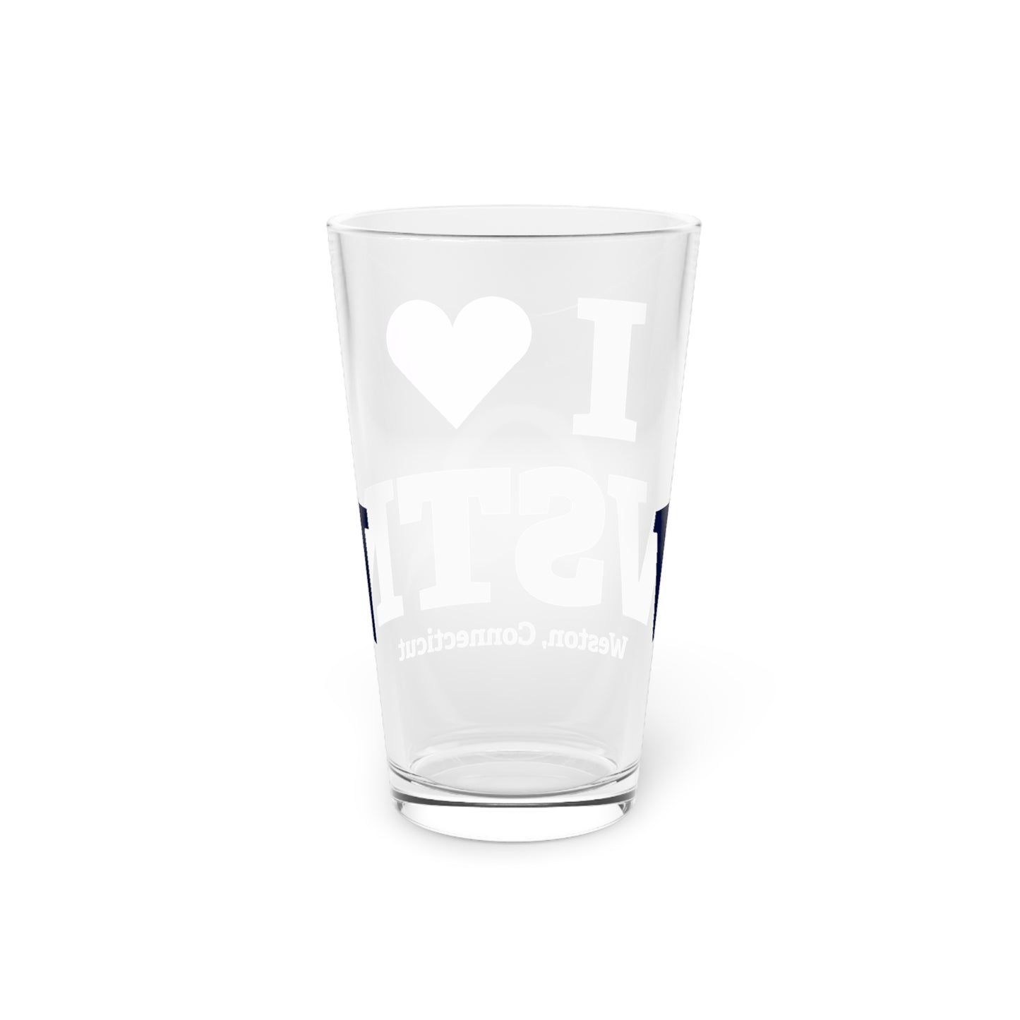 I Heart WSTN Pint Glass, 16oz