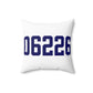 06226 Willimantic Connecticut Zip Code Spun Polyester Square Pillow