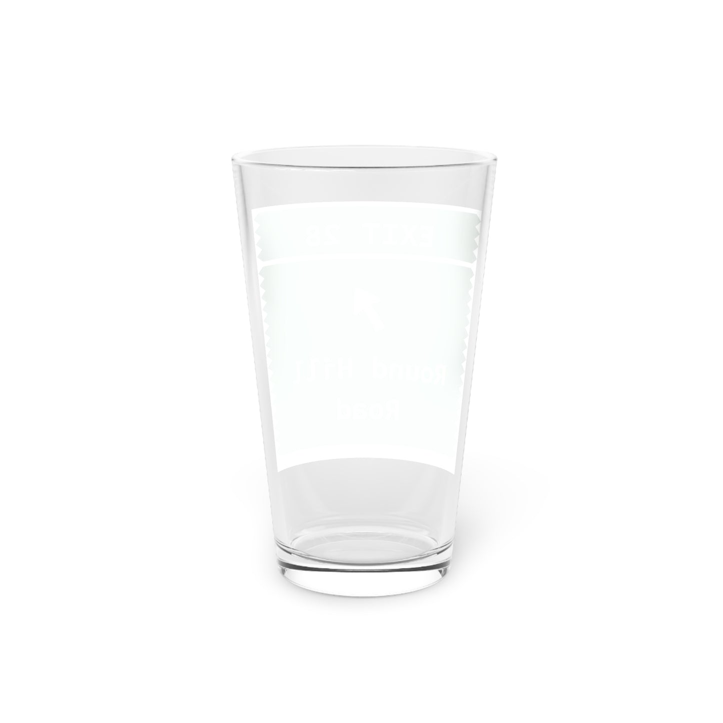 Vintage Merritt Parkway Exit 28 Sign Pint Glass, 16oz