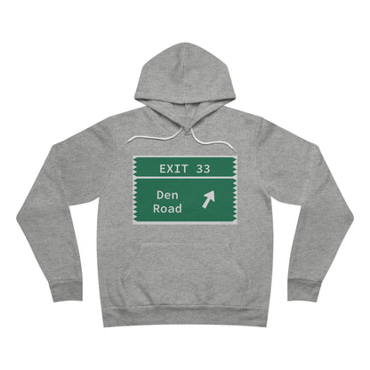 Vintage Merritt Parkway Exit 33 Sign Unisex Sponge Fleece Pullover Hoodie