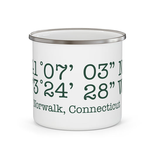 Norwalk Coordinates Enamel Camping Mug
