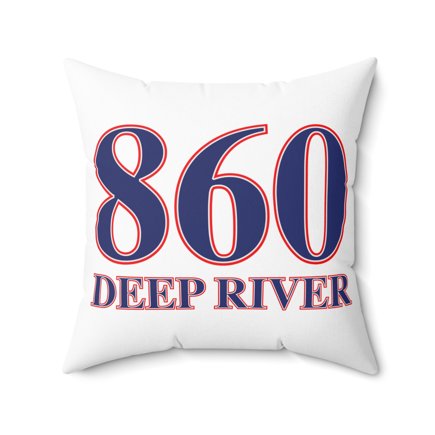 860 Deep River Red, White & Blue Spun Polyester Square Pillow