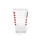 Monroe Connecticut Flag Pint Glass, 16oz