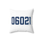 06021 Colebrook Connecticut Zip Code Polyester Square Pillow