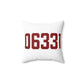 06331 Canterbury Connecticut Zip Code Spun Polyester Square Pillow