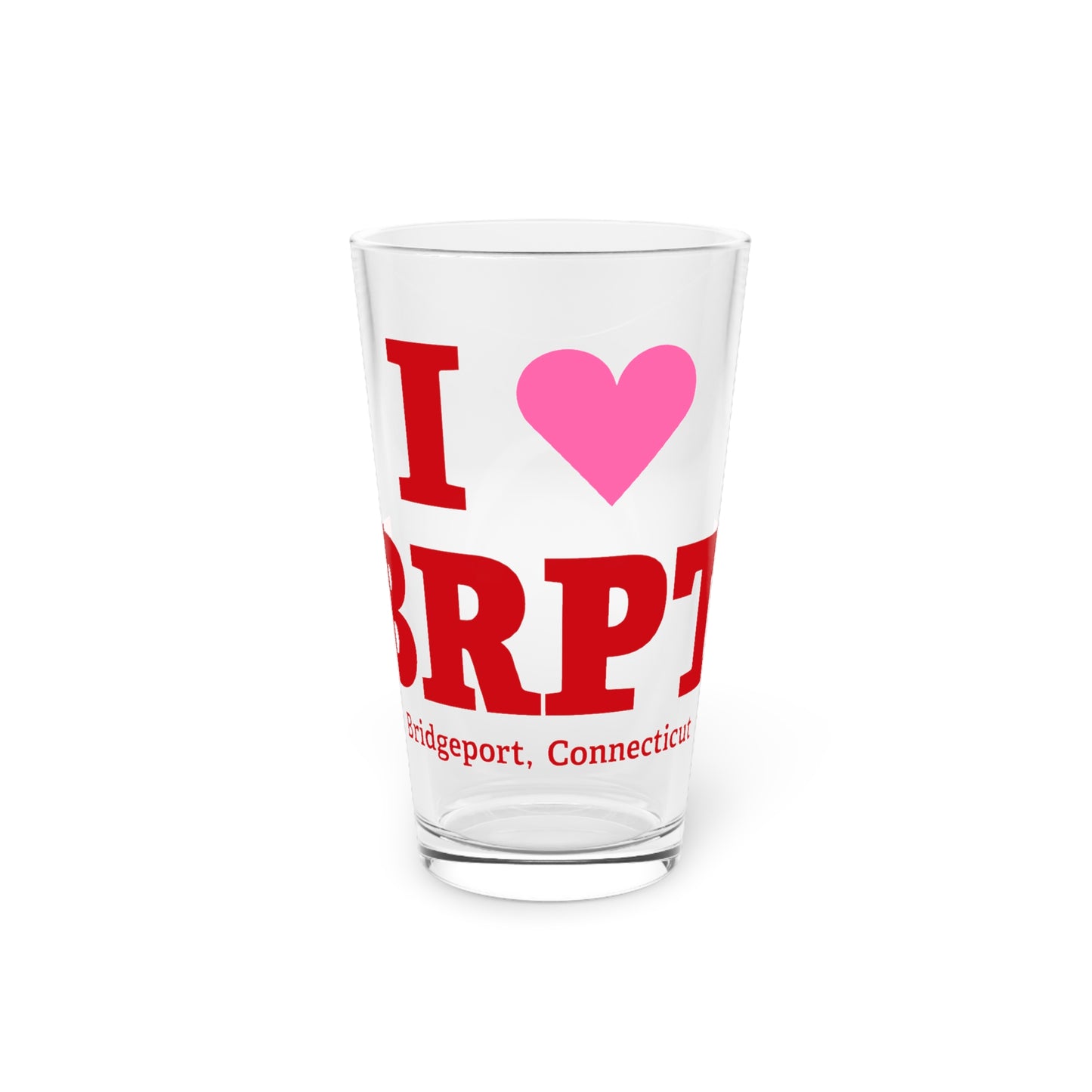 I Heart BRPT Pint Glass, 16oz