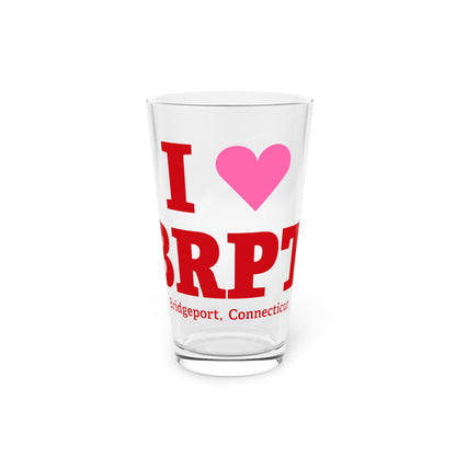 I Heart BRPT Pint Glass, 16oz