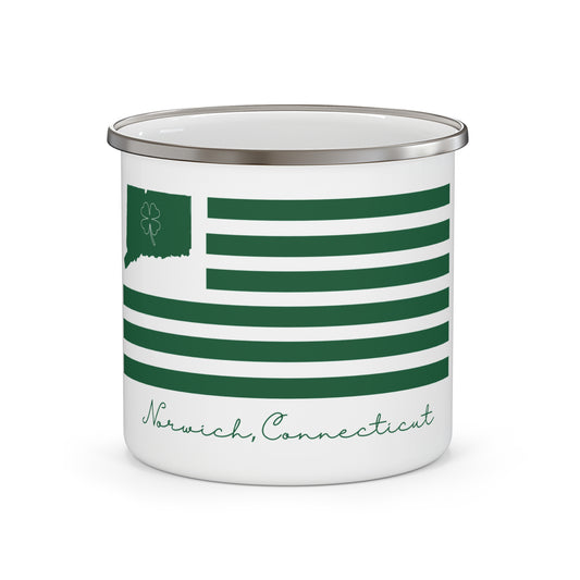 Norwich Connecticut St. Patrick’s Day Flag Enamel Camping Mug