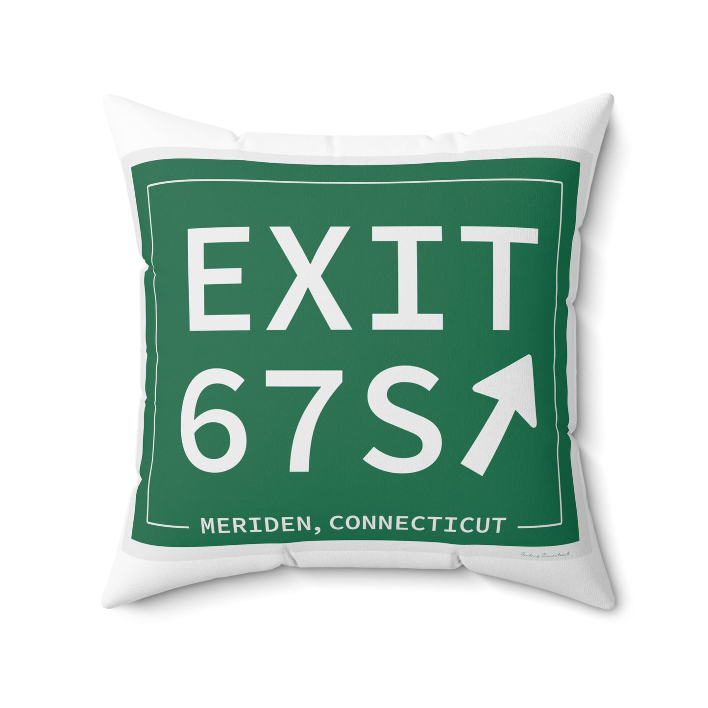 Vintage Exit 67S WCP Sign Spun Polyester Square Pillow