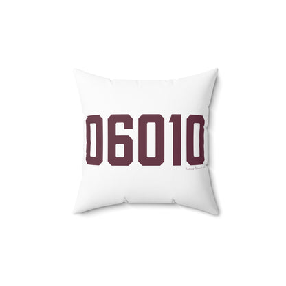 06010 Bristol Connecticut Zip Code Polyester Square Pillow