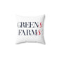 41 Tilt Greens Farms Spun Polyester Square Pillow