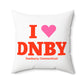 I Heart DNBY Spun Polyester Square Pillow