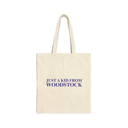 Just a kid from Woodstock Cotton Canvas Tote Bag