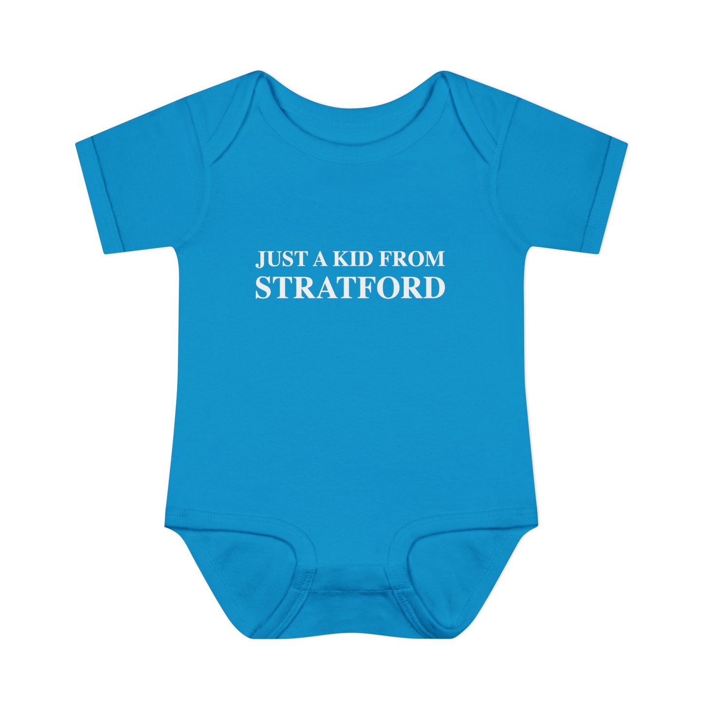 Just a kid from Stratford Infant Baby Rib Bodysuit