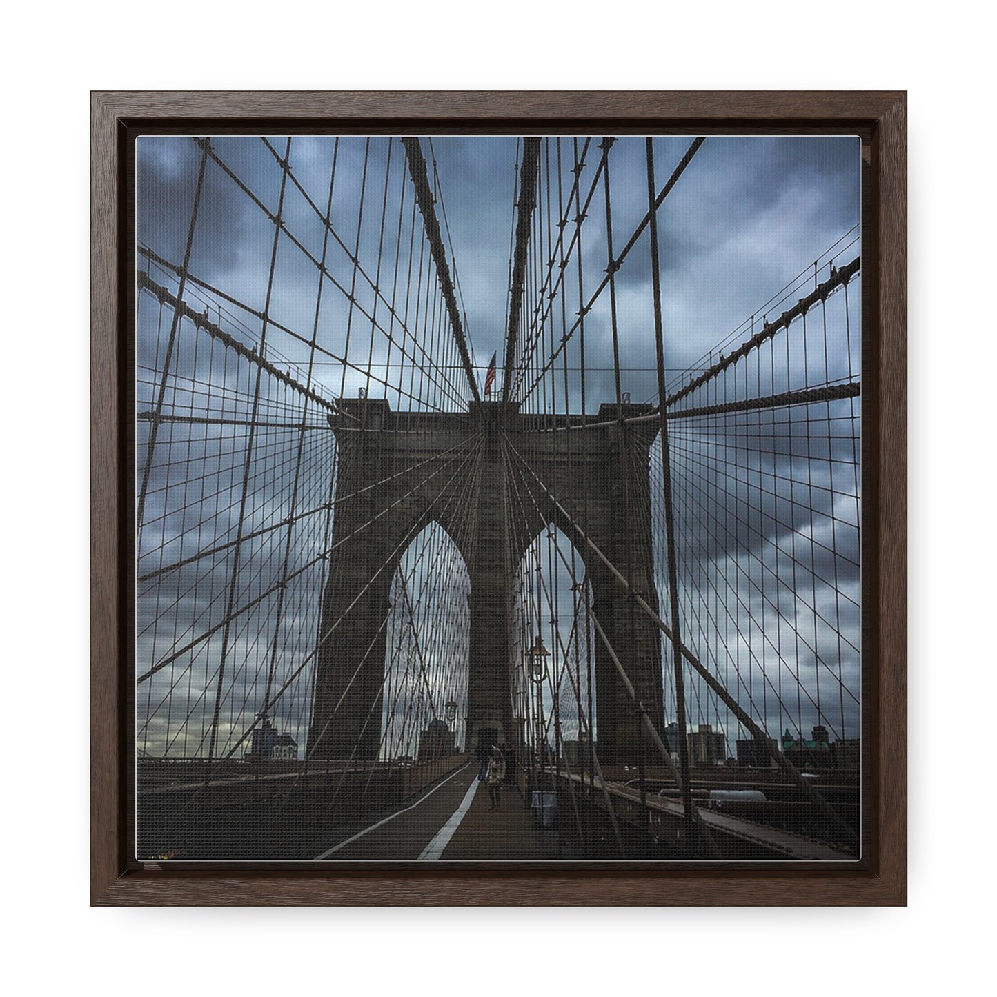 In the middle of the bridge Gallery Canvas Wraps, Square Frame