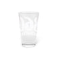 860 Woodstock Red, White & Blue Pint Glass, 16oz