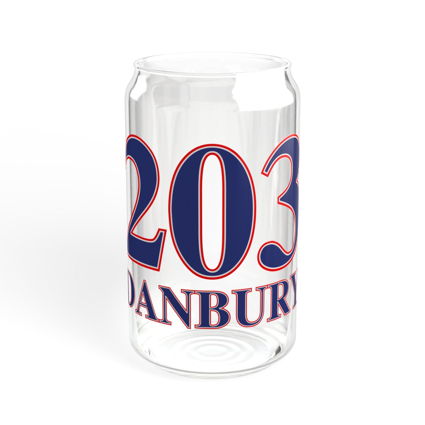 203 Danbury Red, White & Blue Sipper Glass, 16oz