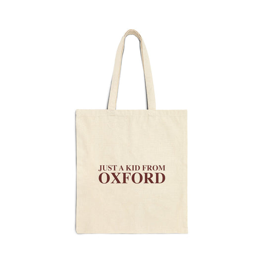 Just a kid from Oxford Cotton Canvas Tote Bag