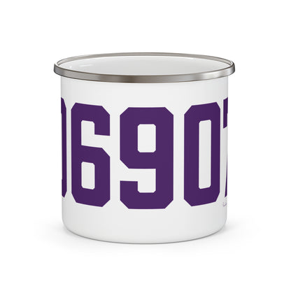 06907 Stamford Connecticut Zip Code Enamel Camping Mug