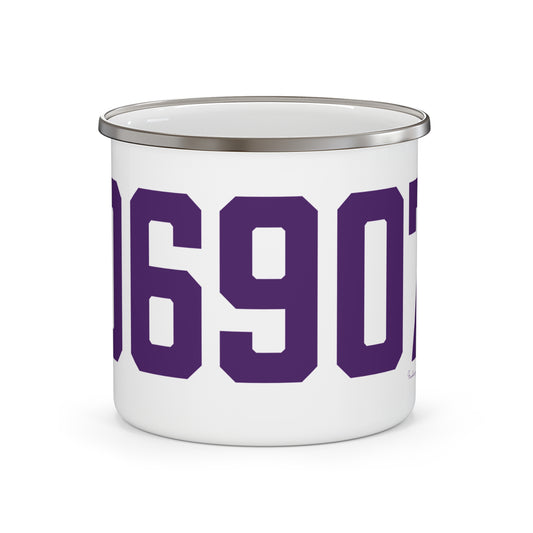 06907 Stamford Connecticut Zip Code Enamel Camping Mug