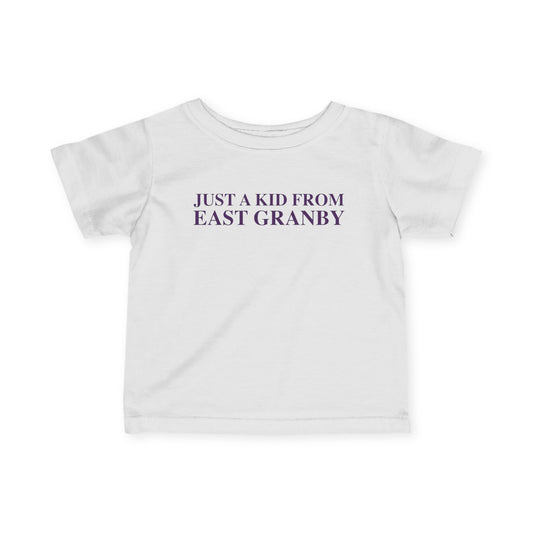 Just a kid from East Granby Infant Fine Jersey T-Shirt
