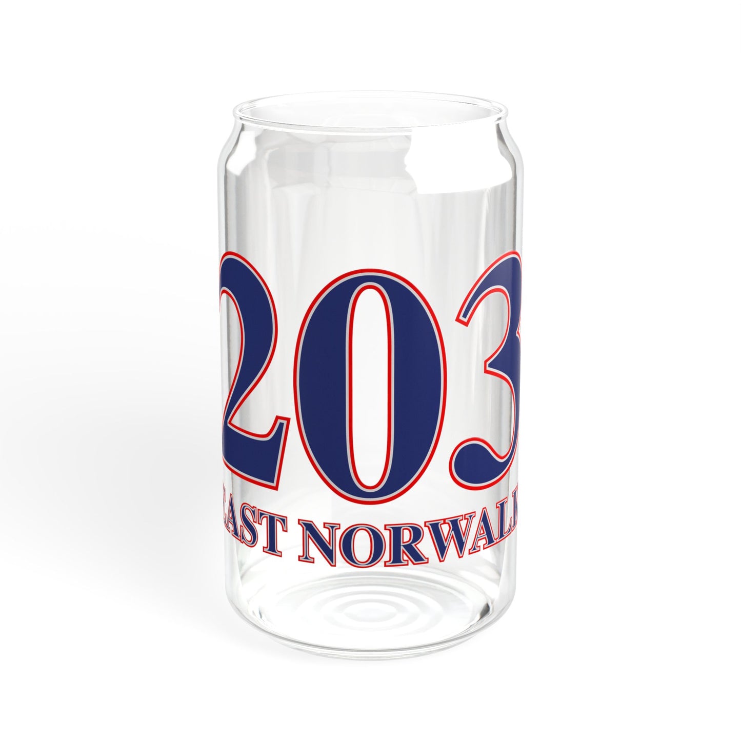 203 East Norwalk Red, White & Blue Sipper Glass, 16oz