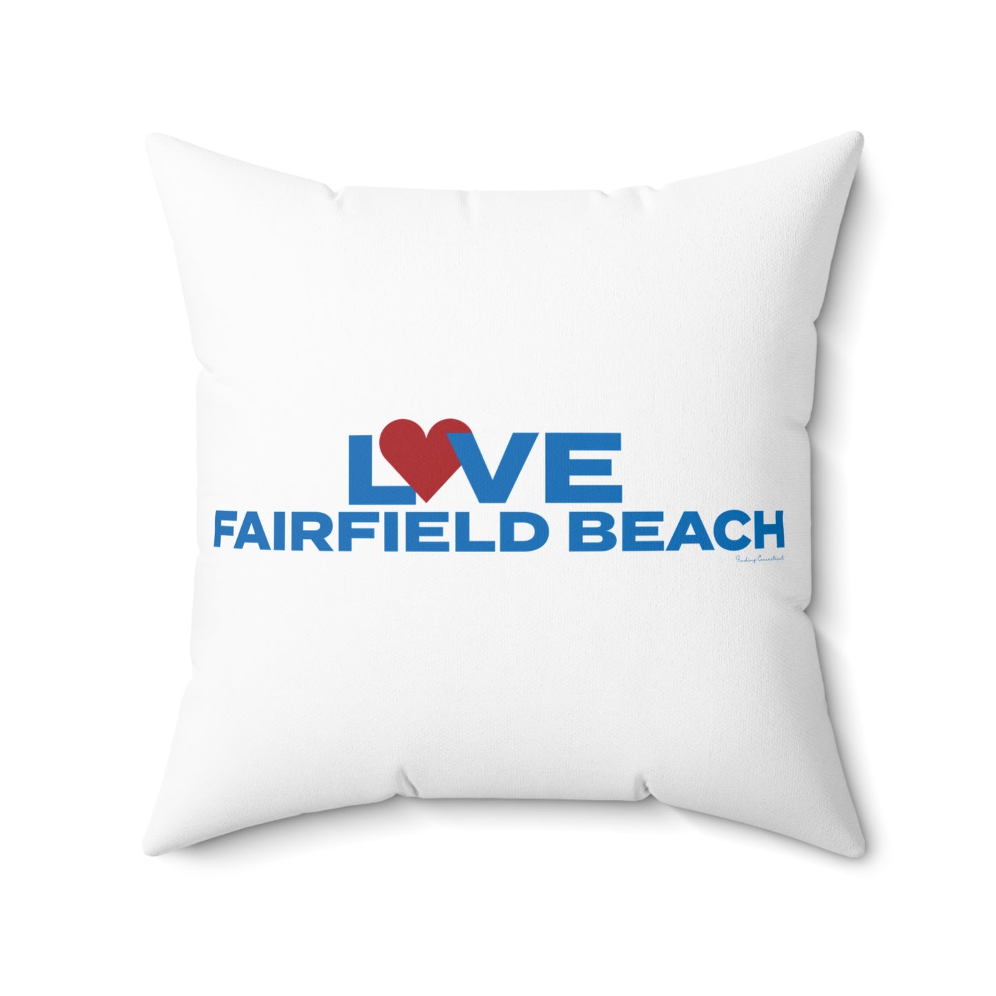 Love Fairfield Beach Spun Polyester Square Pillow