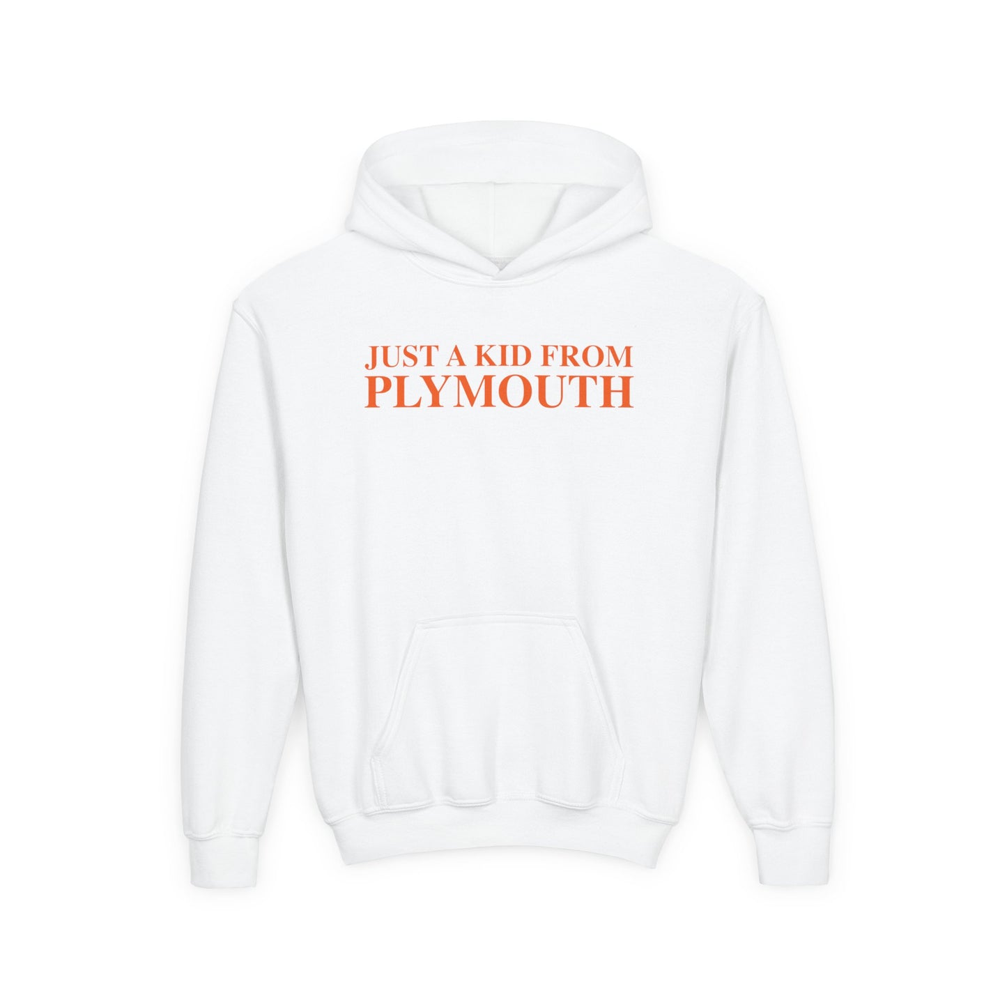 Just a kid from Plymouth Youth Heavy Blend Hooded Sweatshirt