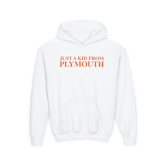 Just a kid from Plymouth Youth Heavy Blend Hooded Sweatshirt