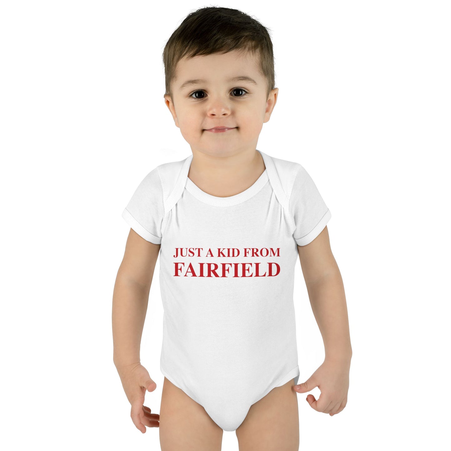 Just a kid from Fairfield Infant Baby Rib Bodysuit