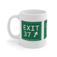 Vintage Exit 37 Merritt Parkway Sign Mug 11oz