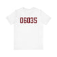 06035 Granby Connecticut Zip Code Unisex Jersey Short Sleeve T-Shirt