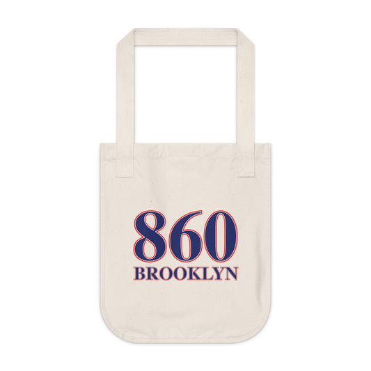 860 Brooklyn Red, White & Blue Organic Canvas Tote Bag