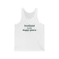 Scotland is My Happy Place Unisex Jersey Tank Top
