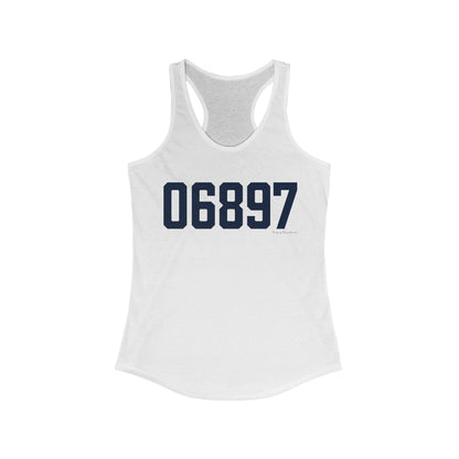 06897 Wilton Connecticut Zip Code Women's Ideal Racerback Tank Top
