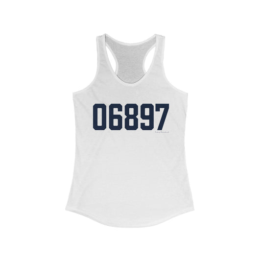 06897 Wilton Connecticut Zip Code Women's Ideal Racerback Tank Top