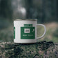 Vintage WCP Exit 57 Sign Enamel Camping Mug
