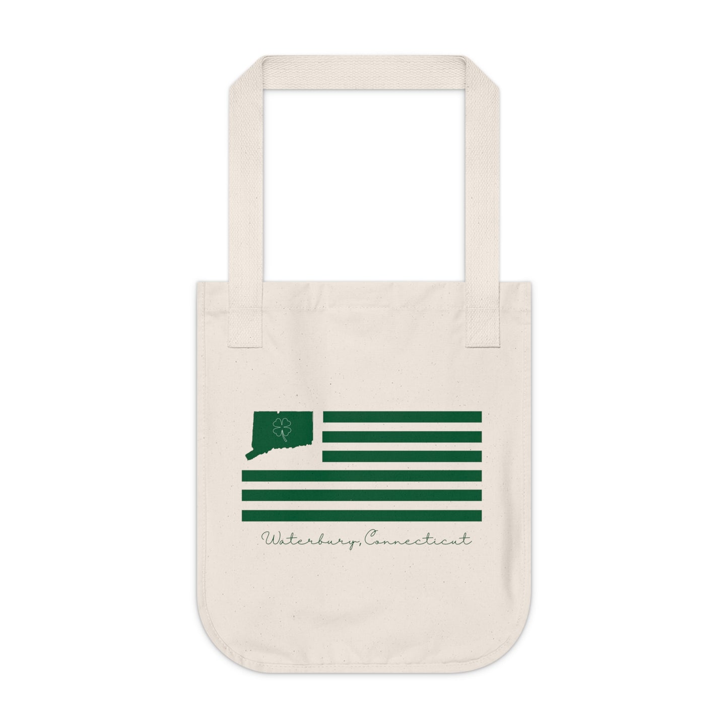 Waterbury Connecticut St. Patrick’s Day Flag Organic Canvas Tote Bag
