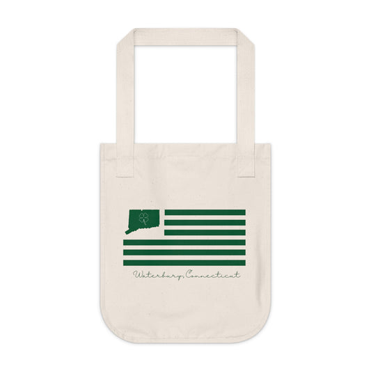 Waterbury Connecticut St. Patrick’s Day Flag Organic Canvas Tote Bag