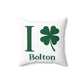I Clover Bolton Spun Polyester Square Pillow