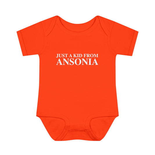 Just a kid from Ansonia Infant Baby Rib Bodysuit