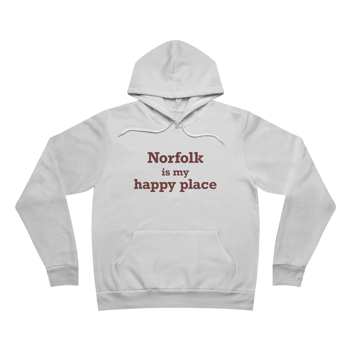 Norfolk is My Happy Place Unisex Sponge Fleece Pullover Hoodie