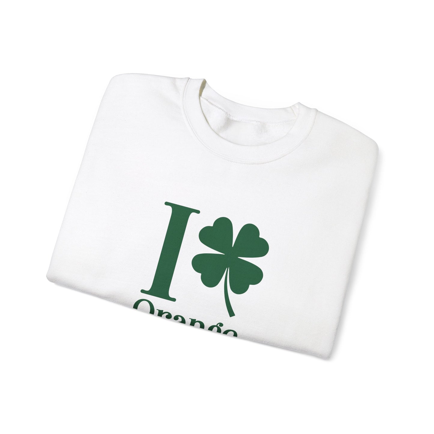 I Clover Orange Unisex Heavy Blend™ Crewneck Sweatshirt
